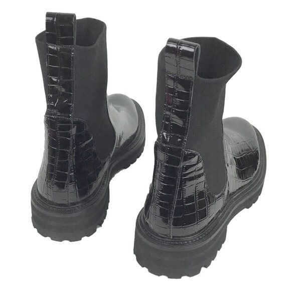 Loeffler Randall Patent Leather Mid-Calf Chelsea Boots - Picture 8 of 14